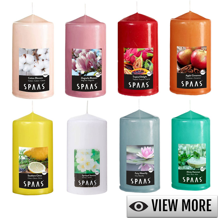 spaas scented cylinder candle
