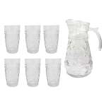 G-HORSE GLASS SET AND JUG WITH LID | 82613