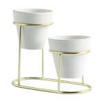 DECORATIVE PORCELAINE POT WITH STAND | 83260