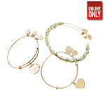 ALEX AND ANI FAMILY, MOM, & BEADED BANGLE SET OF 3 GOLD | AA108137182