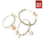 ALEX AND ANI FRIENDSHIP CHARM AND BEADED BANGLE SET OF 3 | AA118123132