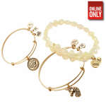 ALEX AND ANI UNICORN SHELL AND BEADED BANGLE SET OF 3 | AA2268181
