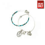 ALEX AND ANI ANCHOR & BEADED BANGLE SET OF 2 | AA2359