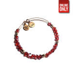 ALEX AND ANI SPLENDID BEADED BANGLE BURGUNDY | AA29