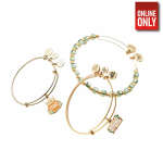 ALEX AND ANI HALLOW QUEEN & ATTITUDE & BEADED BANGLE SET OF 3 | AA54102122
