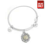 ALEX AND ANI SUNFLOWER & LUSTROUS BEADED CHARM BANGLE SET OF 2 | AA861 - Image 4