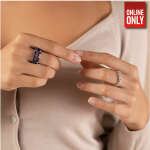 ALEX AND ANI SODALITE GEMSTONE STRETCH RINGS, SET OF 3 | AASRBL - Image 4