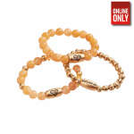 ALEX AND ANI YELLOW JASPER GEMSTONE STRETCH RINGS, SET OF 3 | AASRBR - Image 2