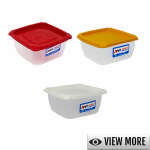 MAJESTIC PLASTIC SQUARE FOOD STORAGE CONTAINER WITH EASY OPEN LID, 700 ML | VARIETY