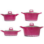 EPICURE COOKWARE SET PINK 4 PCS | EP-808SET