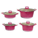 EPICURE COOKWARE SET PINK 4 PCS | EP-808SET - Image 2