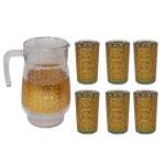 6PCS GLASS TUMBLER SET WITH JAR 1.5L | GL-MD-15