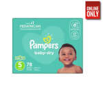 PAMPERS BABY-DRY SIZE 5 SUPER 12+KG 78 PIECES | GUI-1386225