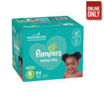 PAMPERS BABY-DRY SIZE 6 SUPER 16+KG 64 PIECES| GUI-1386226