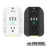 MIFASO POWER OUTLET EXTENDER WITH USB C SURGE PROTECTOR | VARIETY