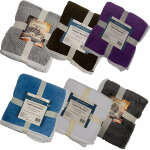 SCARLETT CLASSICS REVERSIBLE FLANNEL THROW BLANKETS 150 x 200CM | NV-1199
