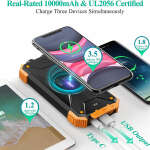 BLAVOR SOLAR POWERBANK 10000MAH WITH FLASHLIGHT COMPASS SOLAR PANEL CHARGING | PN-W05 - Image 4