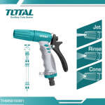 TOTAL ADJUSTABLE 3 WAY GARDEN HOSE TRIGGER NOZZLE | THWS010301 - Image 2