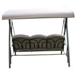 3 SEAT OUTDOOR SWING CREME WITH PILLOW | WF-HC-2001 - Image 2