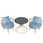 light blue outdoor sofa set