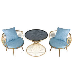 light blue outdoor sofa set