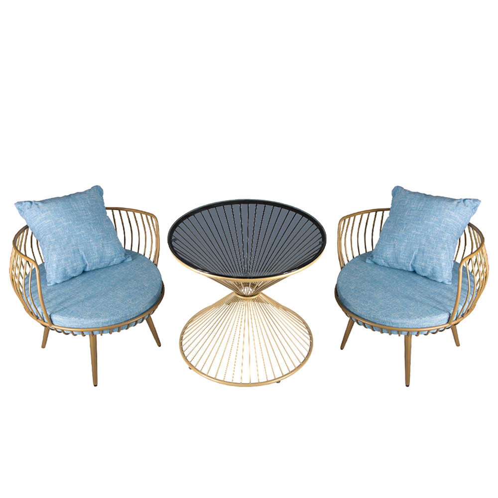 light blue outdoor sofa set