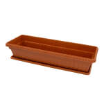 RECTANGULAR FLOWER POT BROWN | WNY-1164 - Image 4