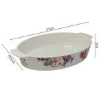 PORCELAIN BAKING TRAY FLOWER DESIGN | BKF-FL02R11 - Image 5