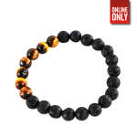 TIGER EYE WITH LAVA BEADS BRACELET | BLCKTIGERE-BR - Image 2