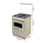 ELECTROMAX 4 BURNERS GASRANGE CREME | EMX-204C - Image 6