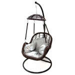 SINGLE SWING BROWN WITH GRAY CUSHION | WF-SBR1 - Image 4