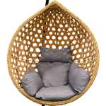SINGLE BROWN SWING CHAIR WITH GRAY CUSHION | WF-SE2 - Image 4