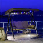 3 SEAT OUTDOOR SWING CREME WITH PILLOW | WF-HC-2001 - Image 5
