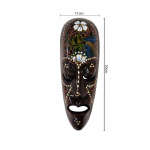 WOODEN TRIBAL FACE MASK WALL DECORATION 30CM | BALINJ380220 - Image 11