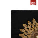 HANDMADE INDIAN BLACK PILLOW CASE | PC-BLCKGOFLOW - Image 4