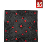 HANDMADE INDIAN BLACK WITH RED ROSE PILLOW CASE | PC-BLCKRR - Image 6