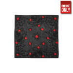 HANDMADE INDIAN BLACK WITH RED ROSE PILLOW CASE | PC-BLCKRR