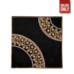 HANDMADE INDIAN BLACK WITH GOLD PILLOW CASE | PC-BLCKWHGOSF - Image 6
