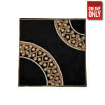 HANDMADE INDIAN BLACK WITH GOLD PILLOW CASE | PC-BLCKWHGOSF