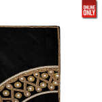 HANDMADE INDIAN BLACK WITH GOLD PILLOW CASE | PC-BLCKWHGOSF - Image 4