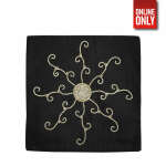 HANDMADE INDIAN BLACK PILLOW CASE | PC-BLCKWHYFLOW - Image 6