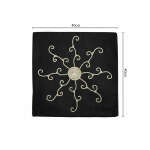 HANDMADE INDIAN BLACK PILLOW CASE | PC-BLCKWHYFLOW - Image 7