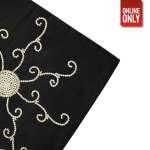 HANDMADE INDIAN BLACK PILLOW CASE | PC-BLCKWHYFLOW - Image 4