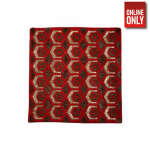 HANDMADE INDIAN RED WHITH GOLD PILLOW CASE | PC-RGO