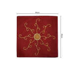 HANDMADE INDIAN RED PILLOW CASE | PC-RYFLOW - Image 7
