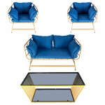ELEGANT 4 PIECES LIGHT BLUE INDOOR/OUTDOOR SET | WF-SOSET4B - Image 4