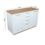 AUXERRE 1 CHEST  WITH 4 DRAWERS AND 2 DOORS | 4014-001 - Image 10