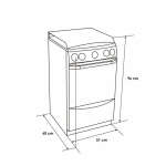 ABBA STAINLESS STEEL PLATINUM GAS RANGE WITH 4 BURNERS | AB201-6 PL - Image 7