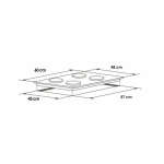 ABBA 4 BURNERS BUILT-IN BLACK GAS COOKTOP | CG 4PS EE - Image 3