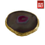 ROUND SMALL AGATE PINK COASTER | COAST-RSAPNK